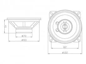 Difuzoare auto BLOW Coaxial 100mm WH-1416