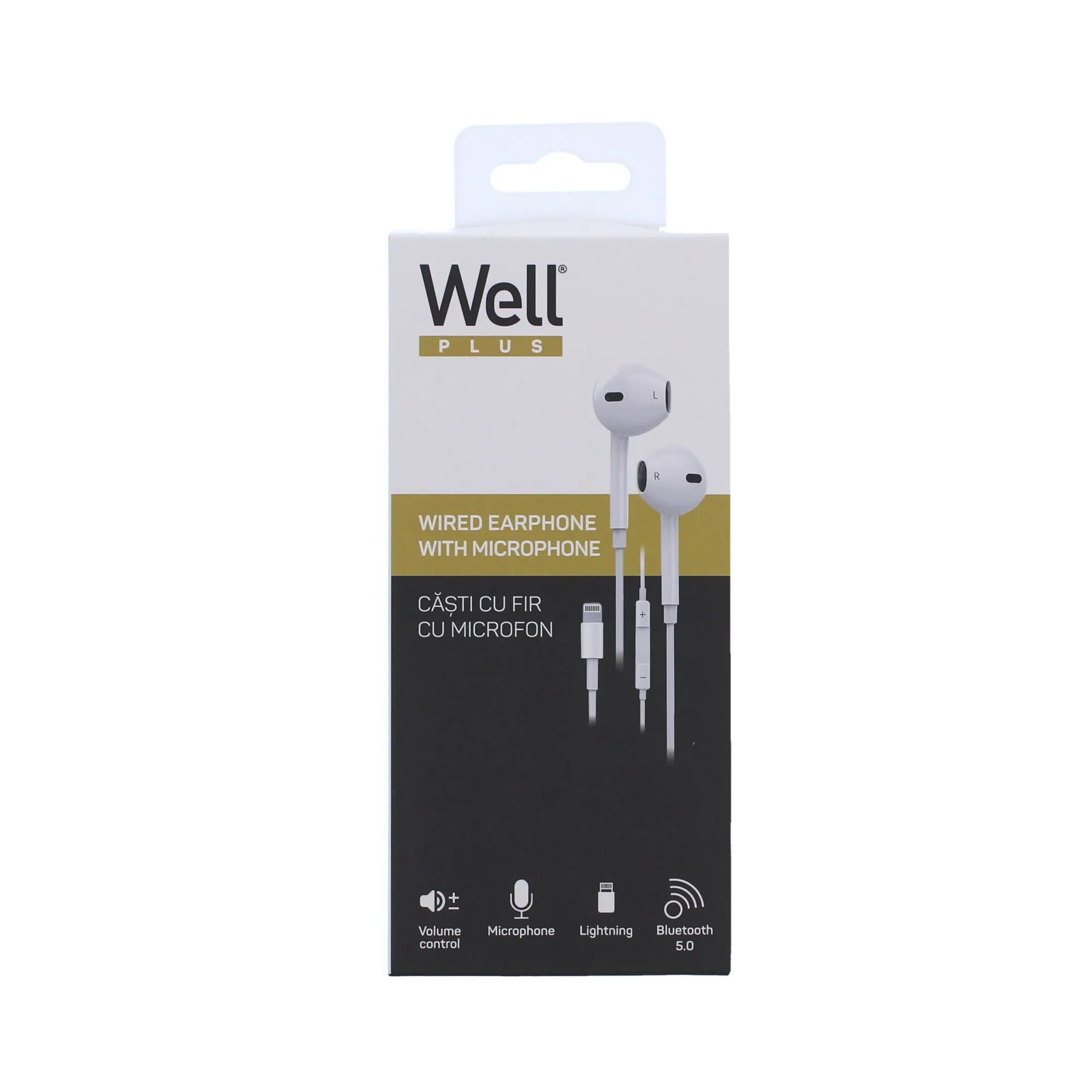Casti Well EARPHONE-EPLO5WE-WL