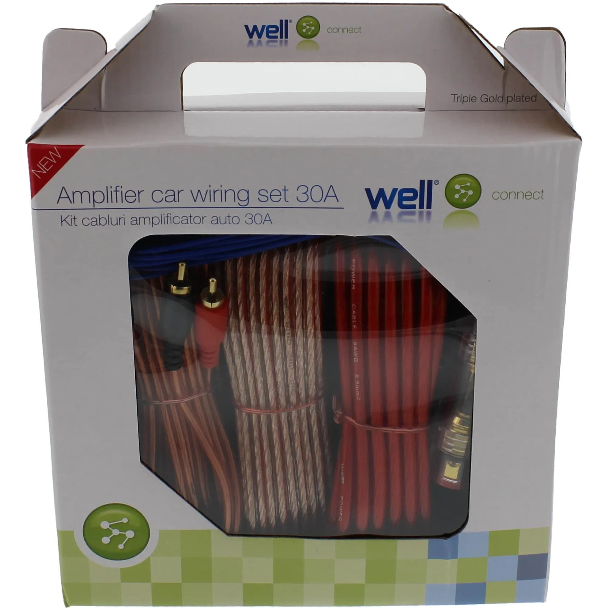 Kit cabluri amplificator auto Well CAR-AMPKIT-30-WL