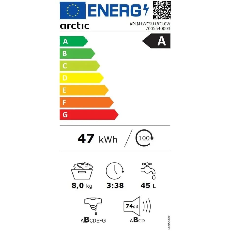 Masina de spalat rufe Arctic APLM1WFSU18210W APLM1WFSU18210W