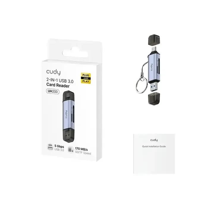 Cititor de carduri Cudy 2 in 1 usb UH200