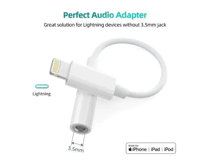 Adaptor audio Choetech Lighting to 3.5mm jack AUX005