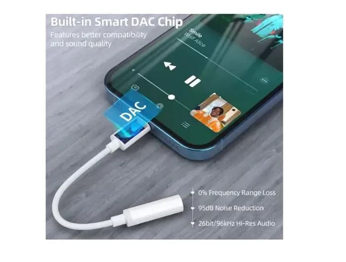 Adaptor audio Choetech Lighting to 3.5mm jack AUX005