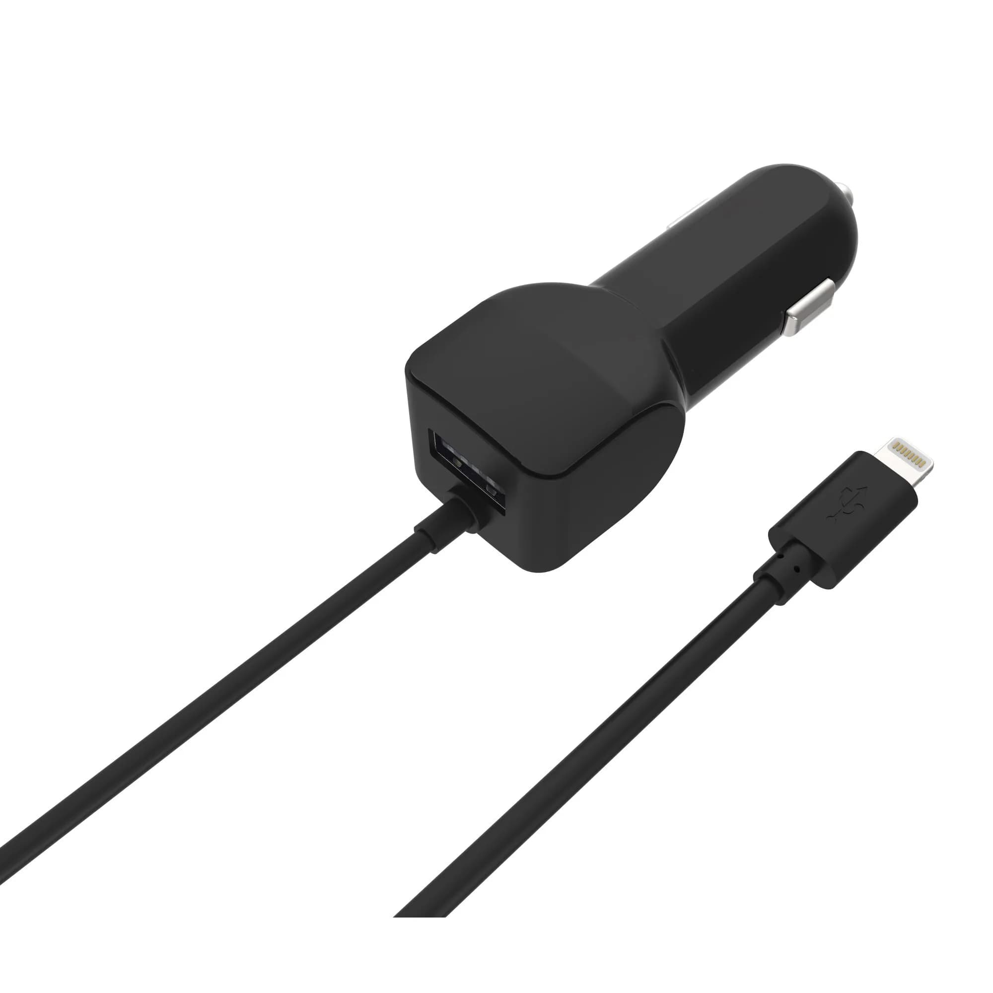 Incarcator auto Well Lightning PSUP-USB-CL224BK-WL