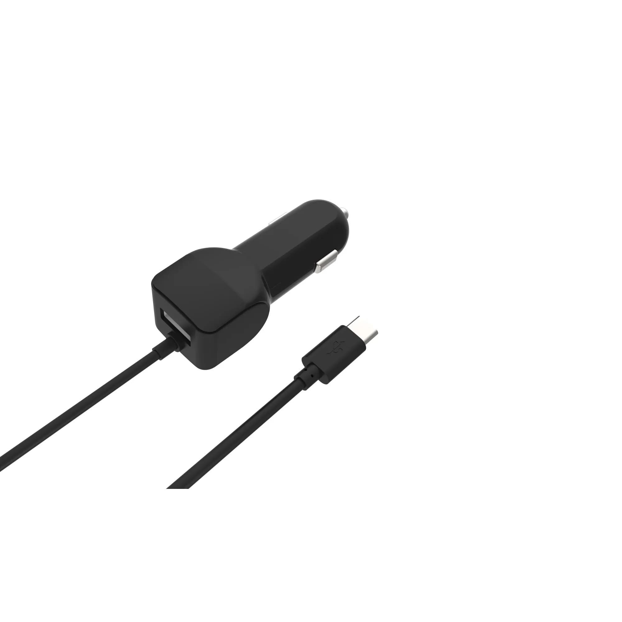 Incarcator auto Well USB-C PSUP-USB-CC224BK-WL