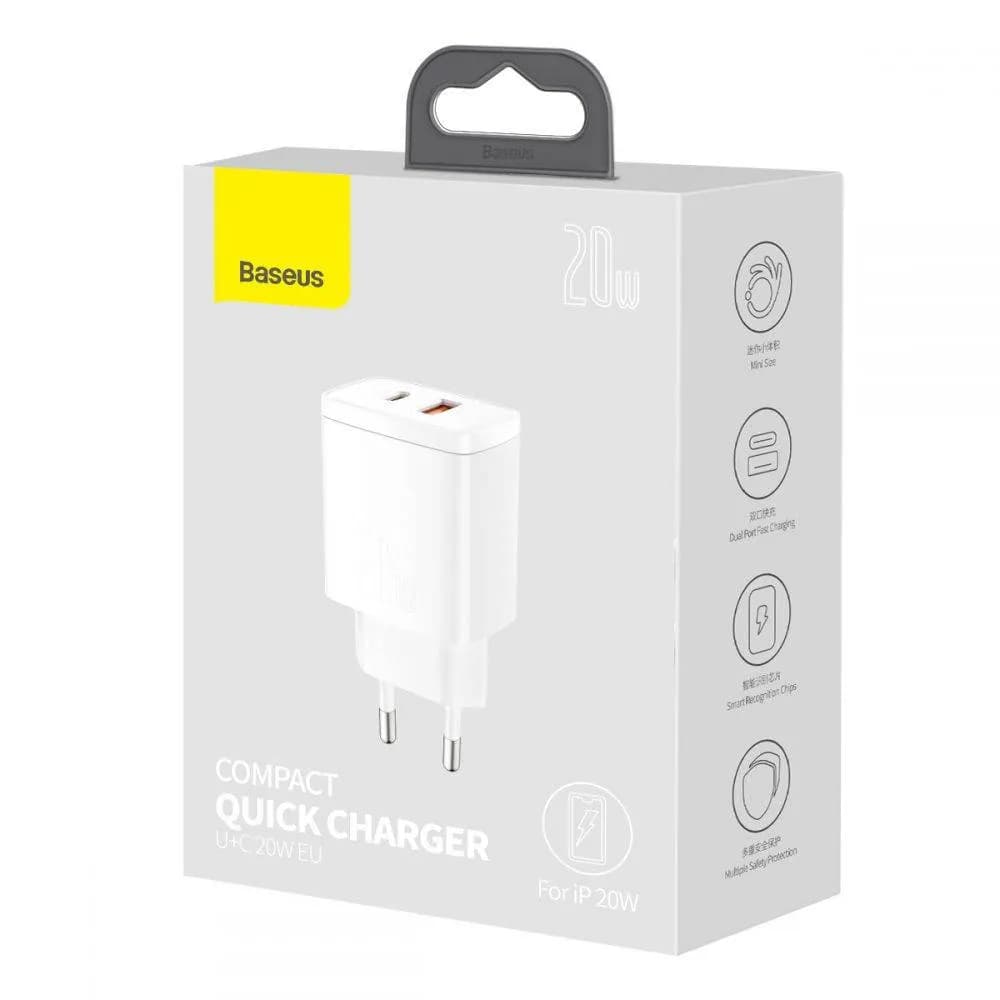 Alimentator telefon Baseus U+C20WEUCCXJ-B02WHITE