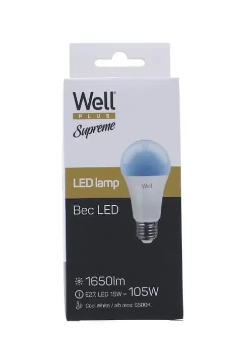 Bec economic Well Plus E27 15w=105w lumina rece LEDLC-A6015E27-E-WL