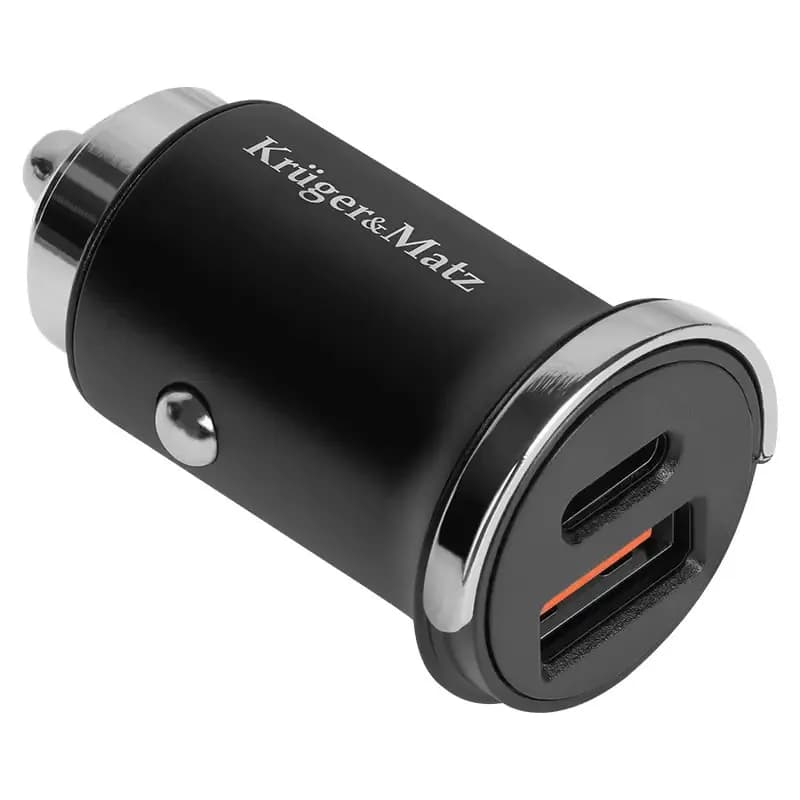 Incarcator auto Kruger&Matz 1x usb a 1x usb c pd 30w KM0871