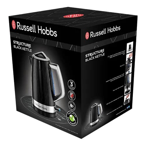 Fierbator apa Russell Hobbs Structure Black Kettle