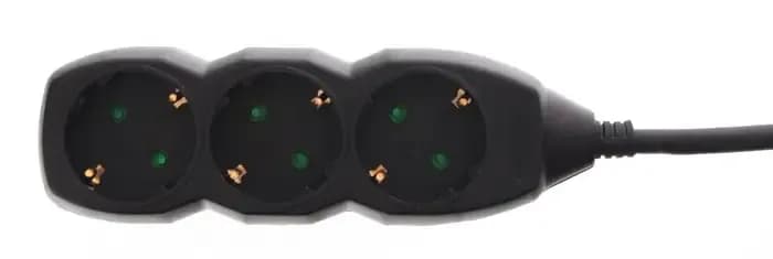 Prelungitor Well Plus Negru 3p 5m EXTS-3S5M/02BK-WL