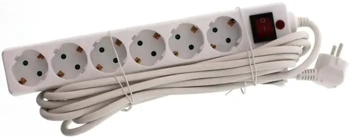 Prelungitor Well Plus Intrerupator + protectie 6p 3m EXTS-6S3M-PROTS-WL