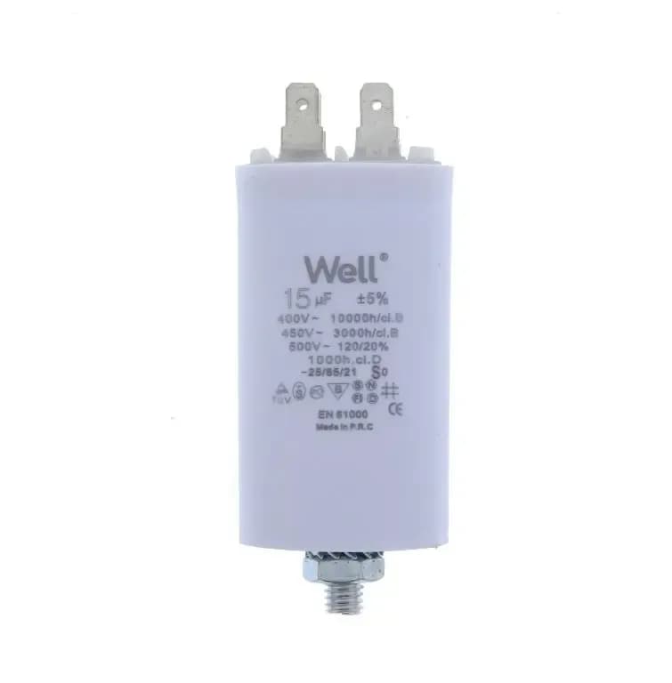 Condensator Well Motor 450VAC 15uF MOTCAP-15UF-PN-WL