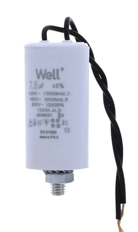 Condensator Well Motor 450VAC 7.5uF MOTCAP-7.5UF-WR-WL