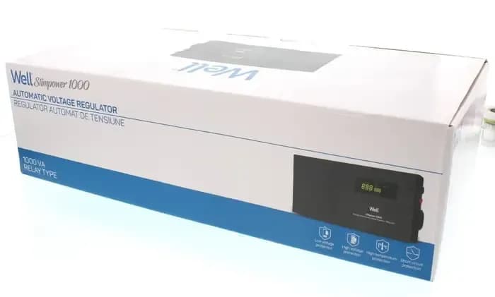 Regulator de tensiune 1000va Well slimpower AVR-REL-SLIMPOWER1000-WL