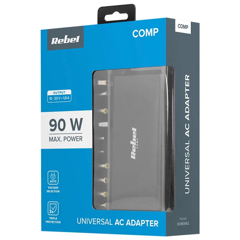 Alimentator laptop Rebel Universal 90W 15-20V 1.8A KOM0962