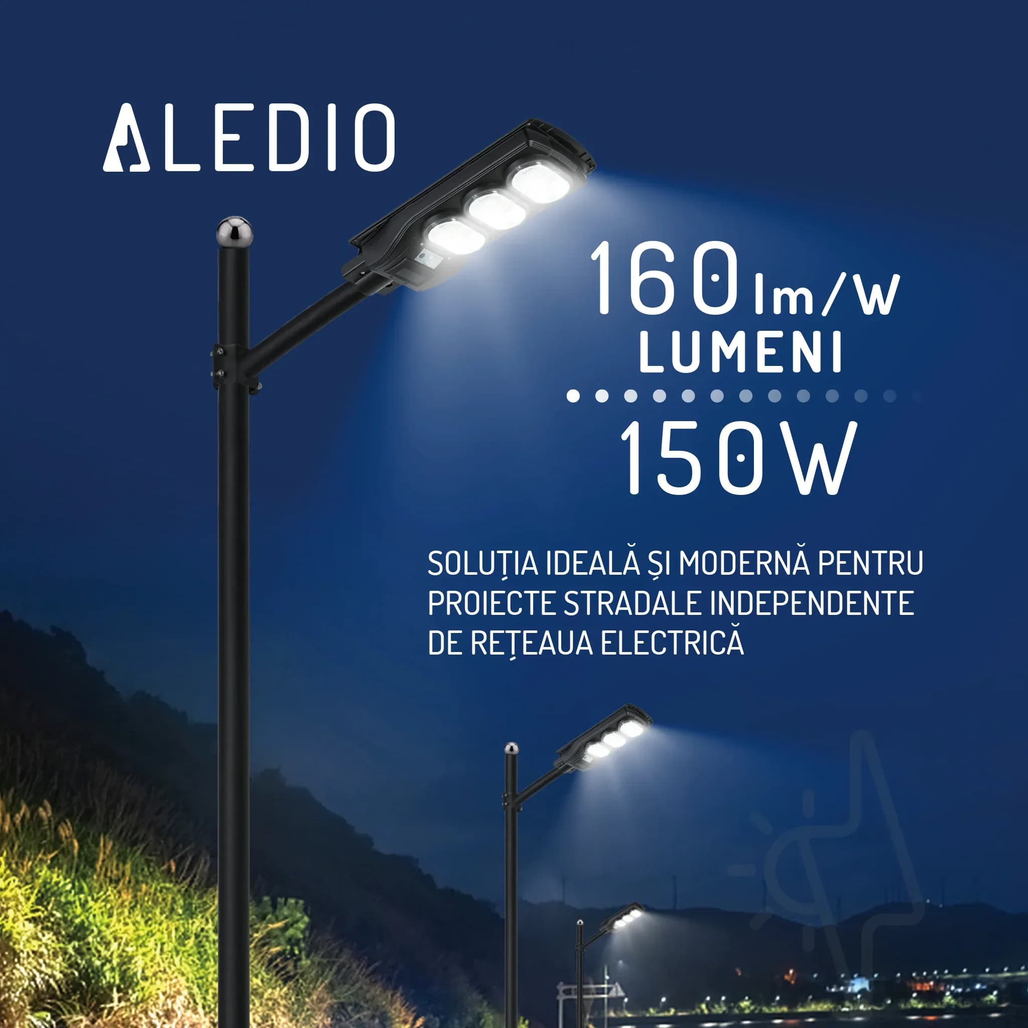 Proiector solar Aledio Stradal 0426C150-01