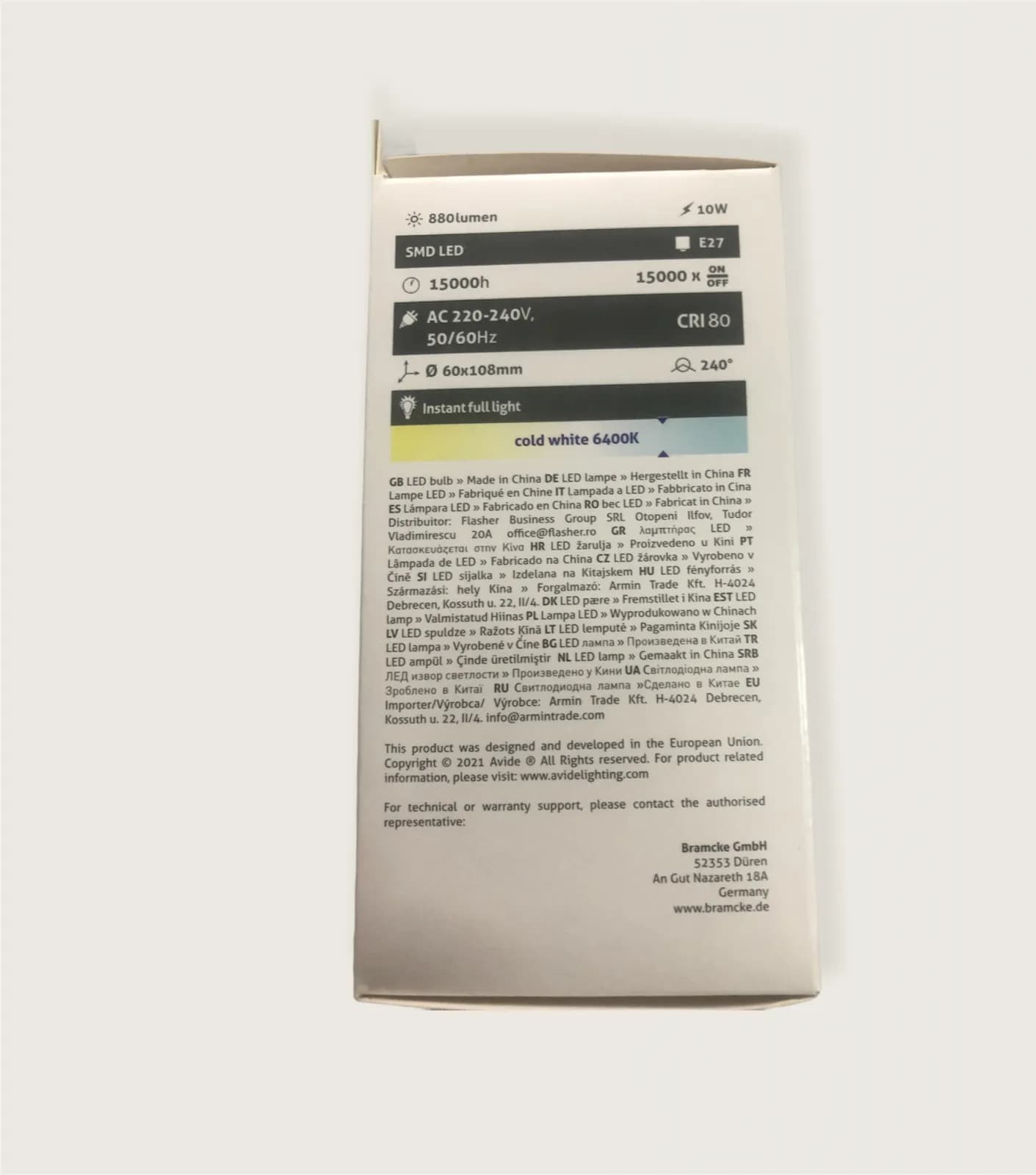 Bec economic Avide 10w lumina rece 5999097920962