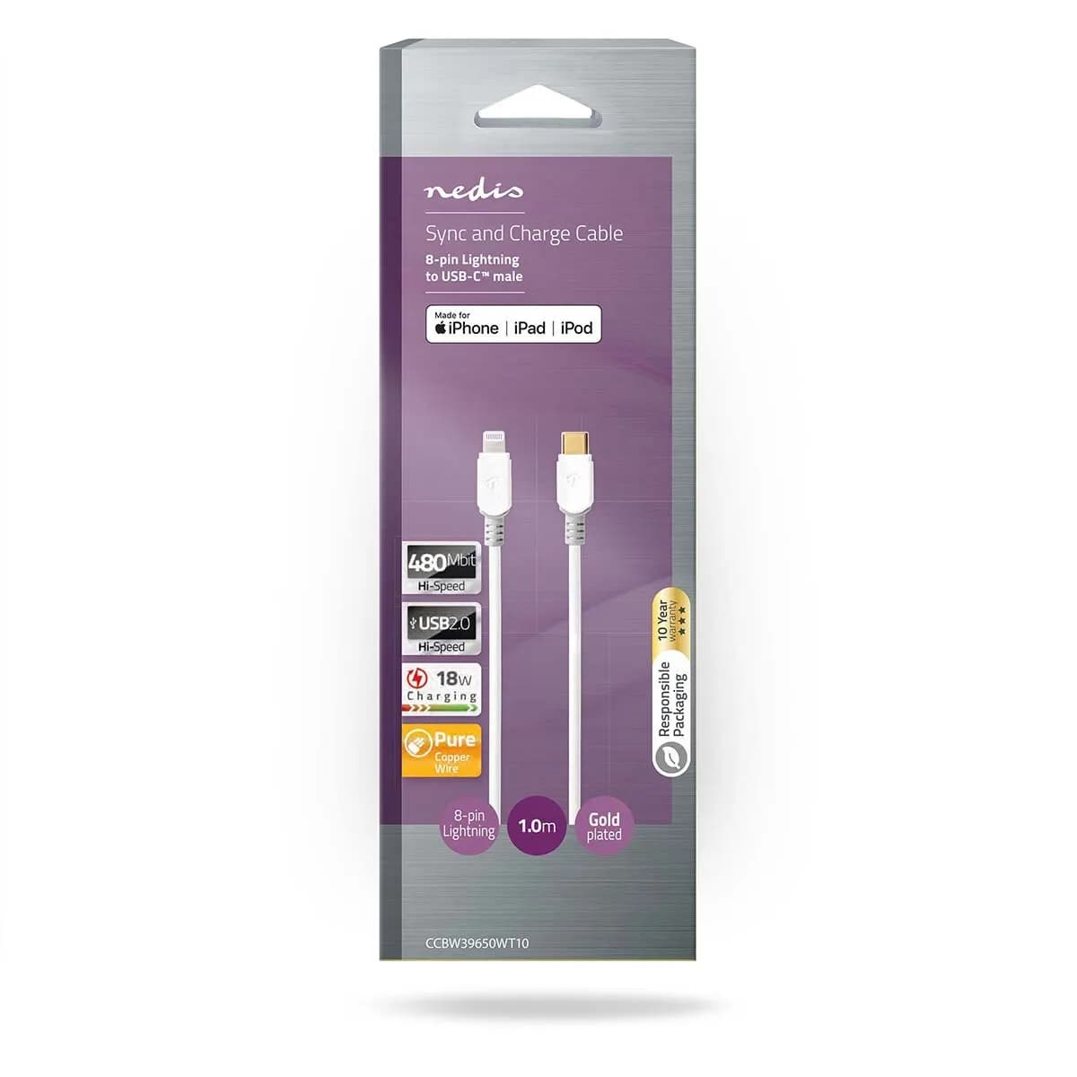 Cablu Nedis CCBW39650WT10-0419