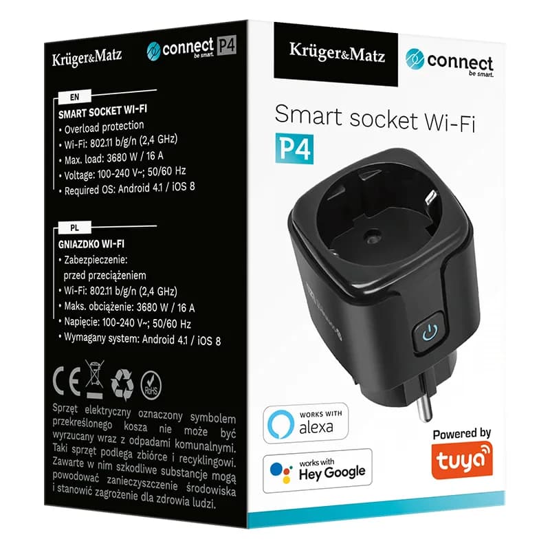 Priza smart Kruger&Matz Wi Fi KM2202-B