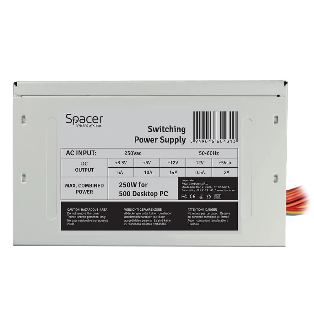 Sursa alimentare Spacer PC 250W -500W SPS-ATX500